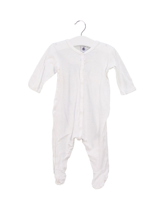 A White Long Sleeve Jumpsuits from Petit Bateau in size 3-6M for girl. (Front View)