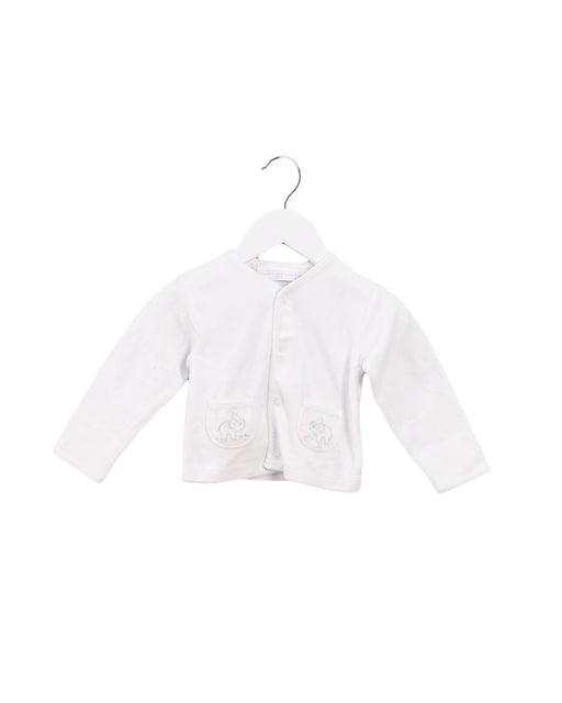 A White Cardigans from The Little White Company in size 3-6M for boy. (Front View)