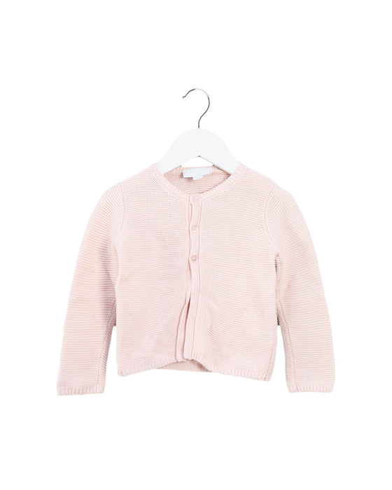 A Pink Cardigans from The Little White Company in size 6-12M for girl. (Front View)