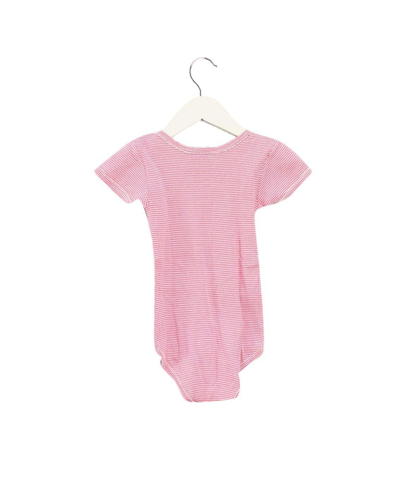 A Pink Short Sleeve Bodysuits from Petit Bateau in size 2T for girl. (Back View)