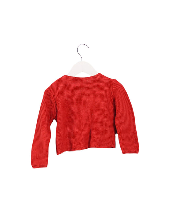 A Red Cardigans from Chicco in size 6-12M for girl. (Back View)