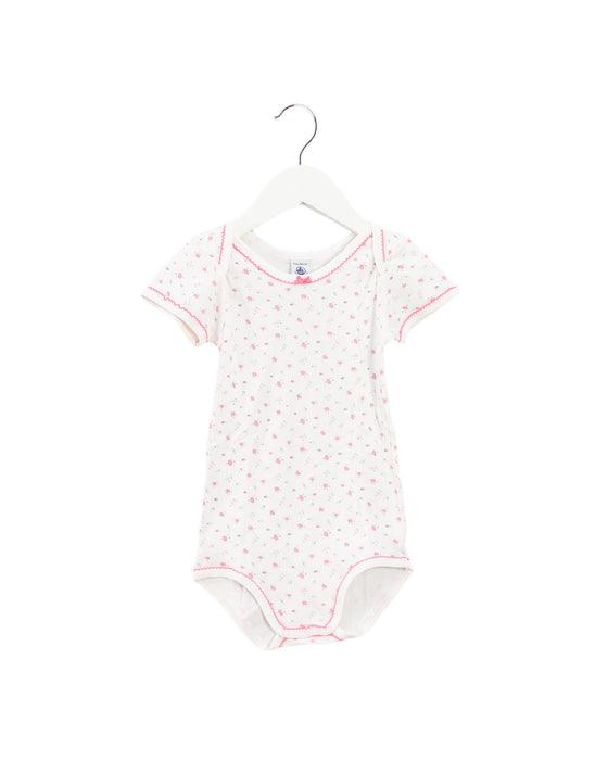 A White Short Sleeve Bodysuits from Petit Bateau in size 2T for girl. (Front View)