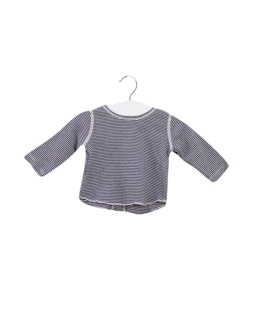 A Navy Long Sleeve Tops from Petit Bateau in size 0-3M for boy. (Front View)
