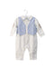 A White Long Sleeve Jumpsuits from Chickeeduck in size 6-12M for boy. (Front View)