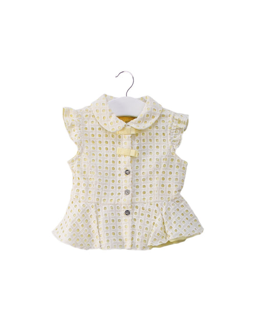 A Yellow Sleeveless Tops from Nicholas & Bears in size 6-12M for girl. (Front View)