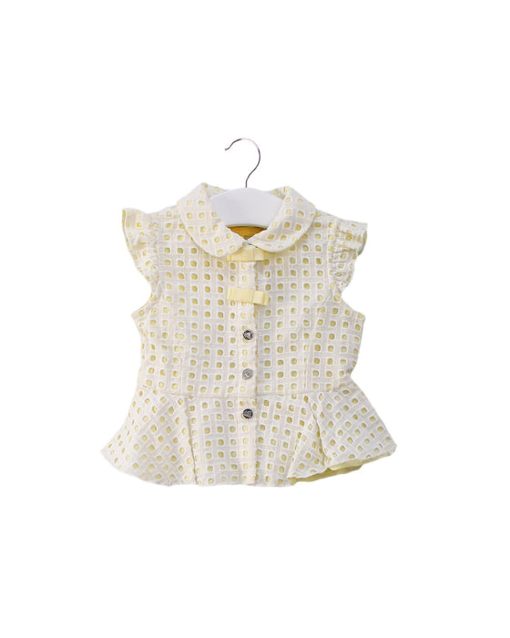 A Yellow Sleeveless Tops from Nicholas & Bears in size 6-12M for girl. (Front View)