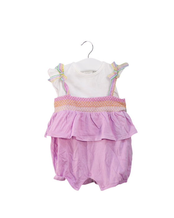 A Pink Rompers from Mides in size 3-6M for girl. (Front View)