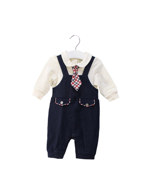 A Navy Long Sleeve Jumpsuits from Nicholas & Bears in size 0-3M for boy. (Front View)