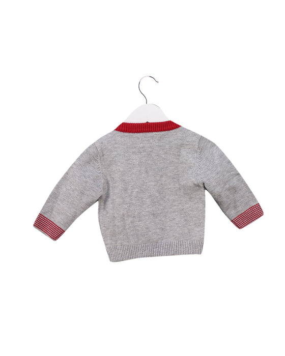 A Grey Cardigans from Chickeeduck in size 6-12M for boy. (Back View)