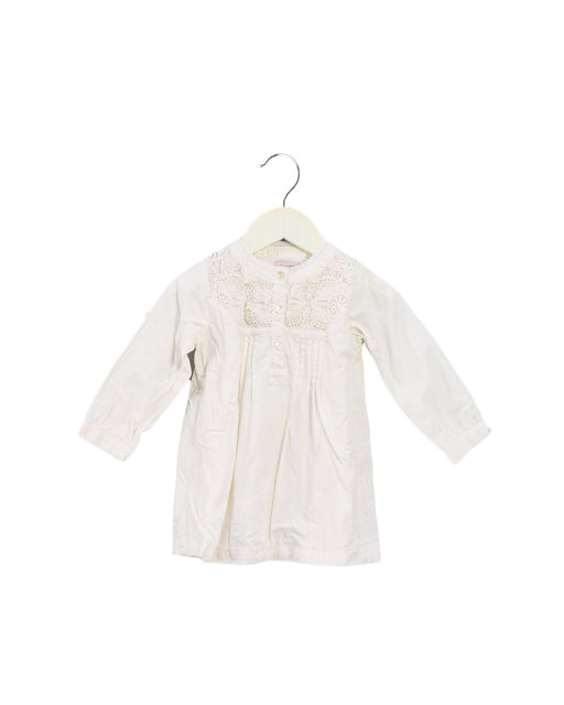 A Ivory Long Sleeve Dresses from Noa Noa Miniature in size 6-12M for girl. (Front View)