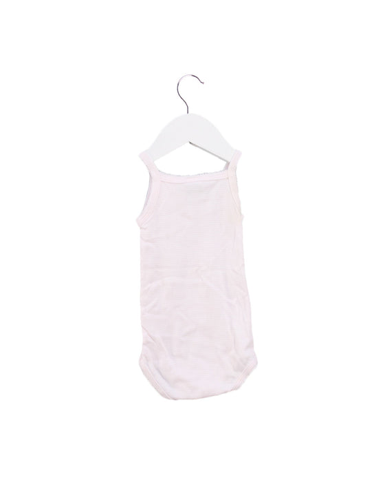 A Pink Sleeveless Bodysuits from Petit Bateau in size 3-6M for girl. (Back View)