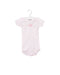A Pink Short Sleeve Bodysuits from Petit Bateau in size 3-6M for girl. (Front View)