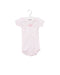 A Pink Short Sleeve Bodysuits from Petit Bateau in size 3-6M for girl. (Front View)
