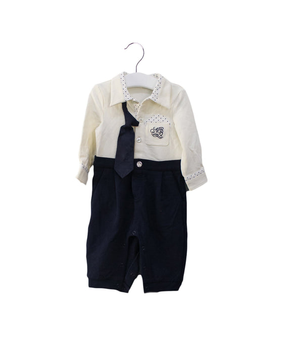 A Navy Long Sleeve Jumpsuits from Nicholas & Bears in size 6-12M for boy. (Front View)