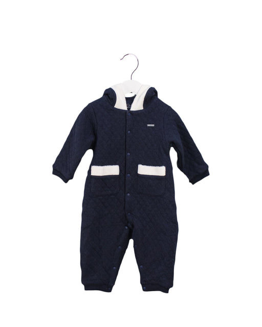 A Navy Long Sleeve Jumpsuits from Chickeeduck in size 12-18M for boy. (Front View)