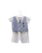 A Grey Short Sleeve Rompers from Miniclasix in size 3-6M for boy. (Front View)
