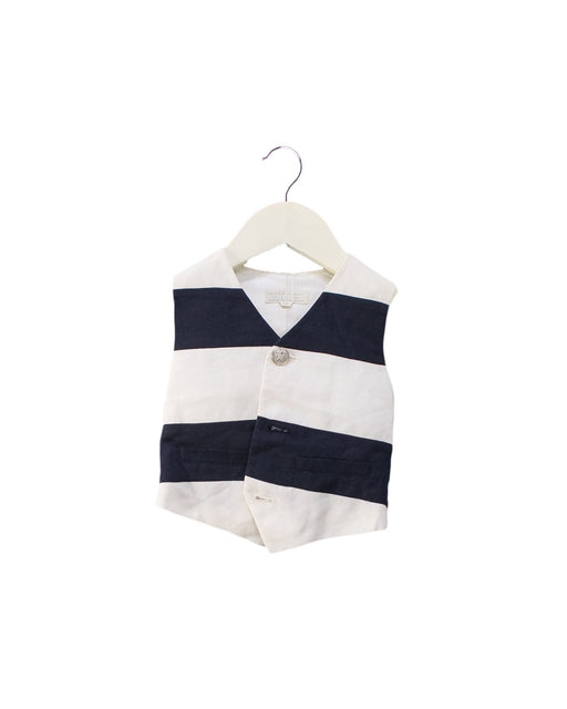 A White Vests from Nicholas & Bears in size 6-12M for boy. (Front View)