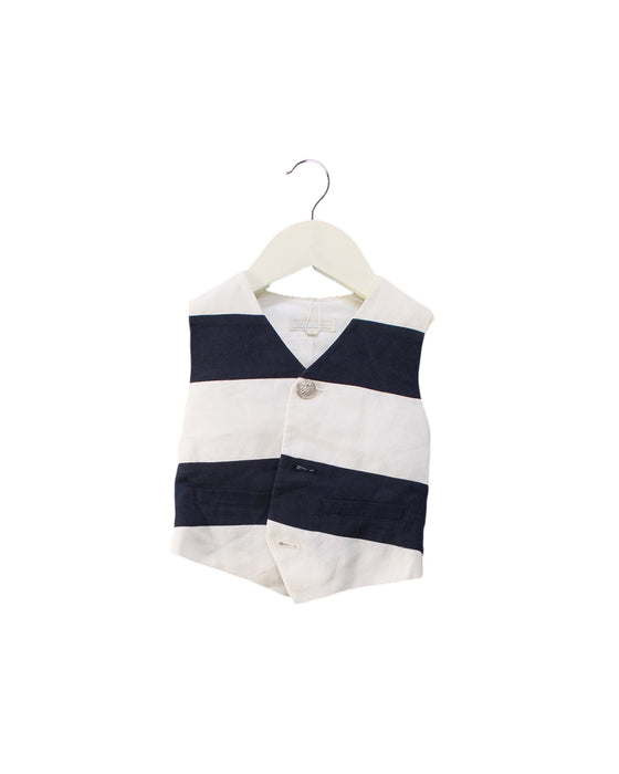 A White Vests from Nicholas & Bears in size 6-12M for boy. (Front View)