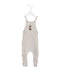 A Grey Long Overalls from Petit Bateau in size 6-12M for girl. (Front View)