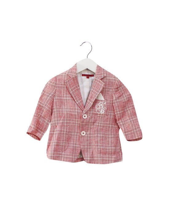 A Red Blazers from Nicholas & Bears in size 6-12M for boy. (Front View)