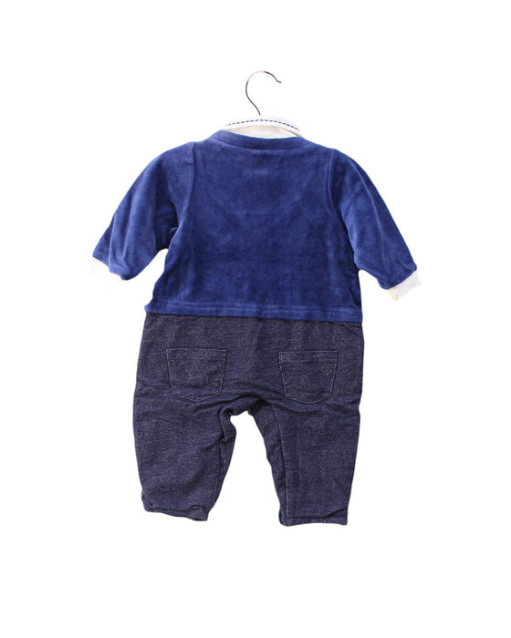 A Blue Long Sleeve Jumpsuits from Chickeeduck in size 6-12M for boy. (Back View)