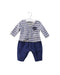 A Blue Long Sleeve Jumpsuits from Chickeeduck in size 0-3M for boy. (Front View)