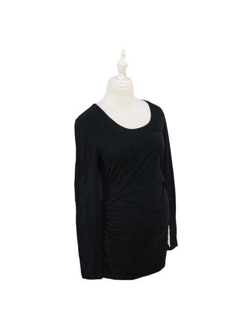 A Black Long Sleeve Tops from Ripe in size M for maternity. (Front View)