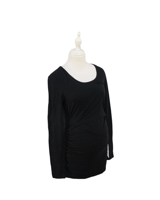 A Black Long Sleeve Tops from Ripe in size M for maternity. (Front View)