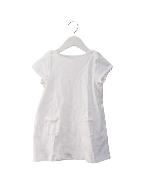 A White Short Sleeve Dresses from Petit Bateau in size 3T for girl. (Front View)