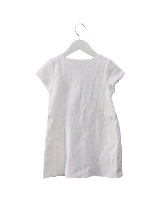A White Short Sleeve Dresses from Petit Bateau in size 3T for girl. (Back View)