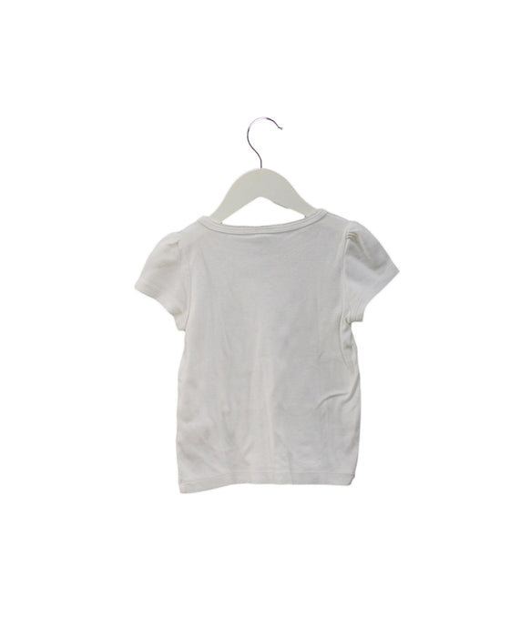 A White Short Sleeve Tops from Petit Bateau in size 4T for girl. (Back View)