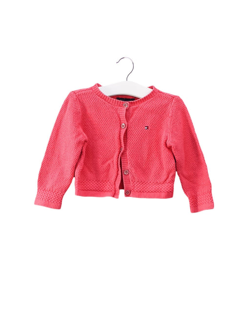 A Pink Cardigans from Tommy Hilfiger in size 12-18M for girl. (Front View)