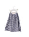 A Blue Sleeveless Dresses from Comme Maman Collection in size 2T for girl. (Back View)