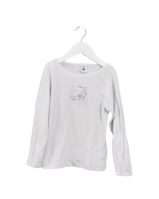 A Blue Long Sleeve Tops from Petit Bateau in size 6T for boy. (Front View)