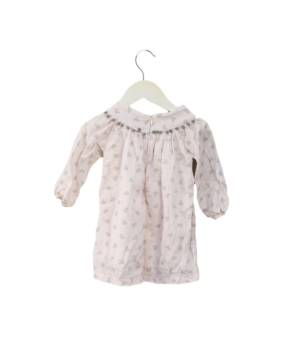 A Pink Long Sleeve Dresses from Yellowsub in size 6-12M for girl. (Back View)