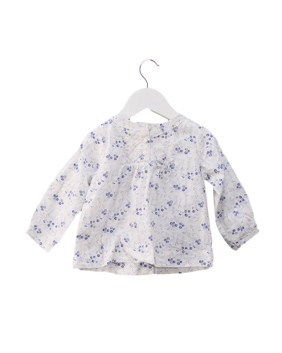 A White Long Sleeve Tops from DPAM in size 6-12M for girl. (Back View)