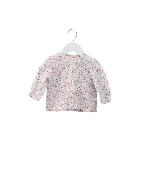 A White Long Sleeve Tops from Vertbaudet in size 3-6M for girl. (Front View)