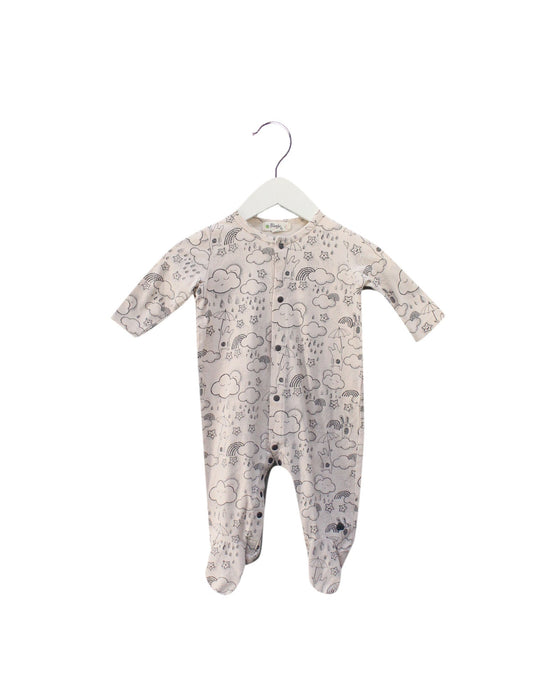 A Pink Long Sleeve Jumpsuits from The Bonnie Mob in size 3-6M for boy. (Front View)