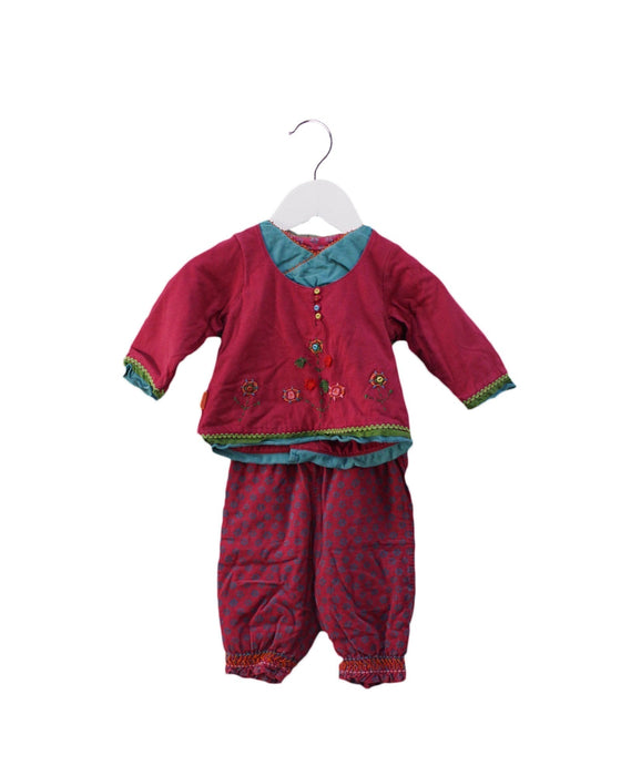 A Pink Pants Sets from Catimini in size 0-3M for girl. (Front View)