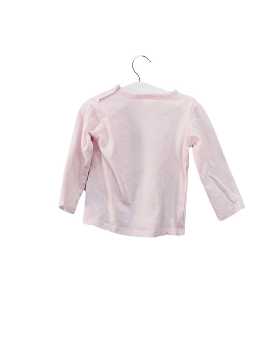 A Pink Long Sleeve Tops from Seed in size 6-12M for girl. (Back View)