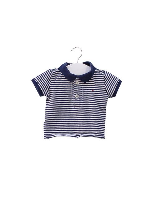 A Navy Short Sleeve Polos from Tommy Hilfiger in size Newborn for girl. (Front View)