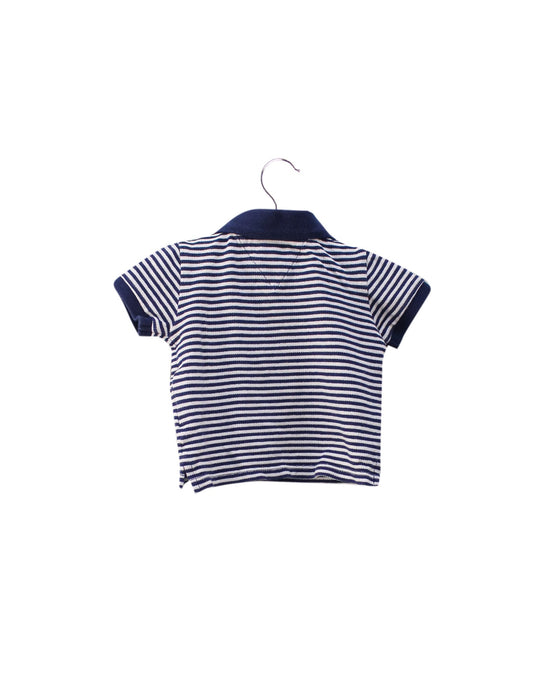 A Navy Short Sleeve Polos from Tommy Hilfiger in size Newborn for girl. (Back View)