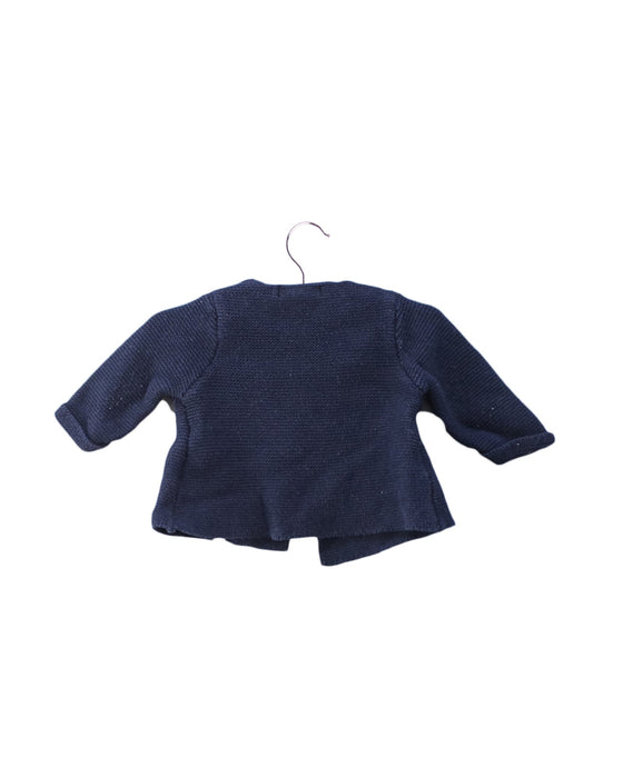 A Navy Cardigans from Vertbaudet in size 0-3M for girl. (Back View)