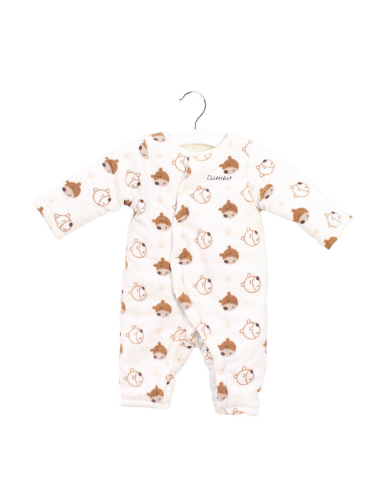 A White Jumpsuits from Chickeeduck in size 6-12M for boy. (Front View)