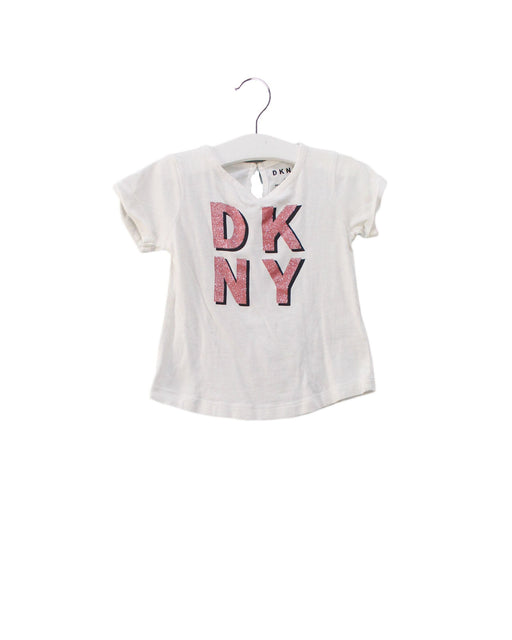A Ivory Short Sleeve T Shirts from DKNY in size 6-12M for girl. (Front View)