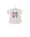 A Ivory Short Sleeve T Shirts from DKNY in size 6-12M for girl. (Front View)