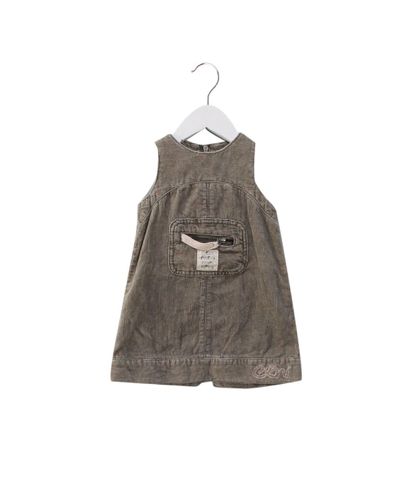 A Grey Sleeveless Dresses from Eeni Meeni Miini Moh in size 6-12M for girl. (Front View)