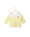 A Yellow Long Sleeve Tops from Jacadi in size 6-12M for girl. (Front View)