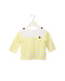 A Yellow Long Sleeve Tops from Jacadi in size 6-12M for girl. (Front View)