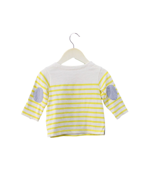 A Yellow Long Sleeve Tops from Jacadi in size 6-12M for girl. (Back View)